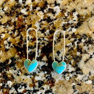 Turquoise heart earrings